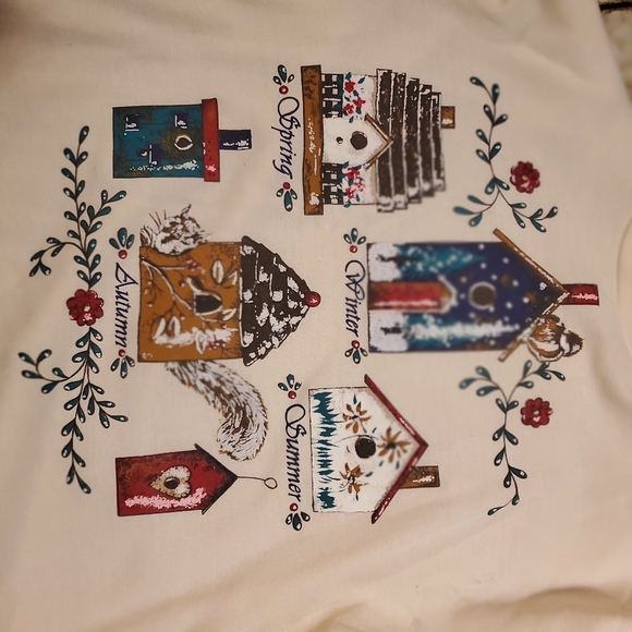 Vintage Holiday Time Plus Size 4 Seasons Turtleneck Sweatshirt Grandma 20W - Picture 7 of 8